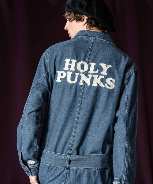 glamb(グラム)の「Holy Punks All in One / ホーリーパンクスオールインワン(つなぎ/オールインワン・メンズ・インディゴブルー・L/M)」の2枚目の写真
