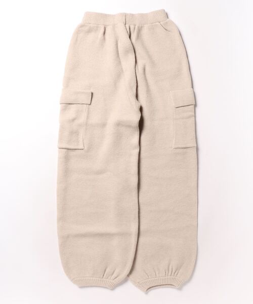 Settimissimo（セッティミッシモ）の「アルパカタッチ ニット カーゴパンツ ニットパンツ（カーゴパンツ・レディース・アイボリー/グレー・FREE）」の19枚目の写真
