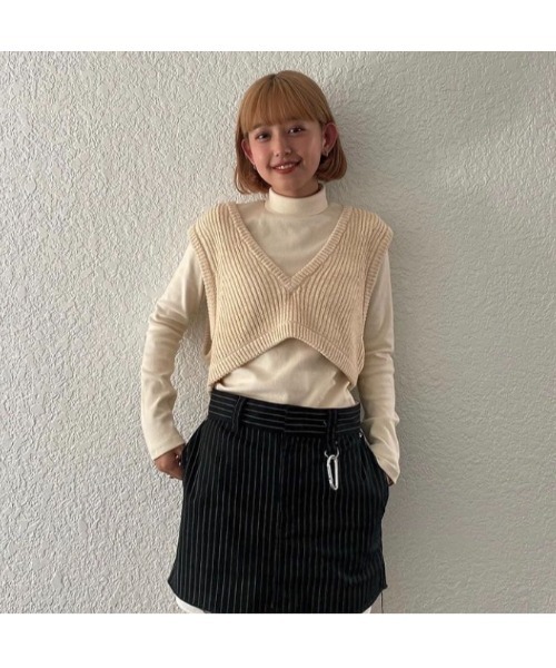 fridge（フリッジ）の「【MY】マイ MELANGE V NECK（Tシャツ  