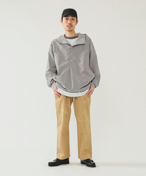 BEAMS（ビームス）の「BEAMS / チェック アノラックパーカー（ブルゾン・メンズ・ライトグレー/ブラウン・M/L/XL/S）」の3枚目の写真