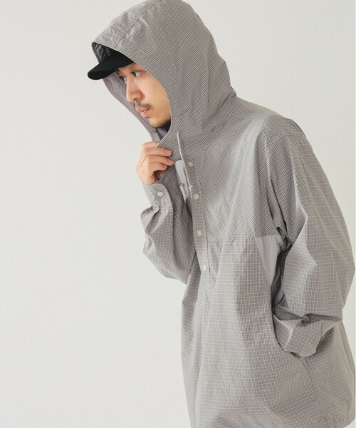 BEAMS（ビームス）の「BEAMS / チェック アノラックパーカー（ブルゾン・メンズ・ライトグレー/ブラウン・M/L/XL/S）」の6枚目の写真