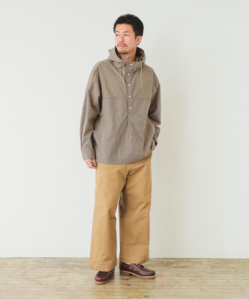 BEAMS（ビームス）の「BEAMS / チェック アノラックパーカー（ブルゾン・メンズ・ライトグレー/ブラウン・M/L/XL/S）」の7枚目の写真