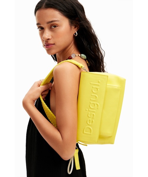 Desigual（デシグアル）の「ロゴ ミドルクロスボディバッグ（ボディバッグ/ウエストポーチ・レディース・オレンジ/ブラック/ブラウン/ホワイト/イエロー・FREE）」の4枚目の写真