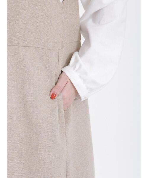 Samansa Mos2（サマンサ モスモス）の「ダブル釦ジレワンピース（ワンピース・レディース・キャメル/チャコールグレー/ブラック/ベージュ・F）」の14枚目の写真