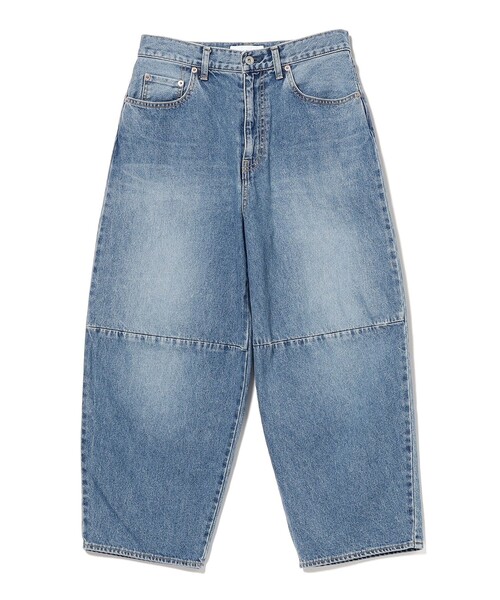 SETTO(セット)の「SETTO / KNEE JEANS ワイドデニムパンツ ユーズド(デニムパンツ・レディース・インディゴブルー・SMALL)」の2枚目の写真