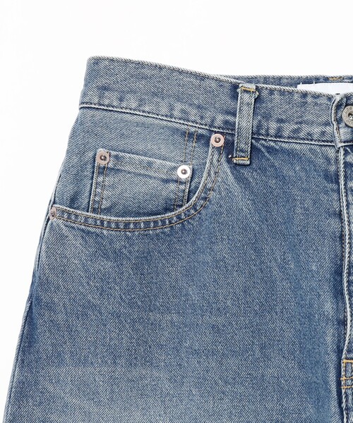 SETTO(セット)の「SETTO / KNEE JEANS ワイドデニムパンツ ユーズド(デニムパンツ・レディース・インディゴブルー・SMALL)」の3枚目の写真