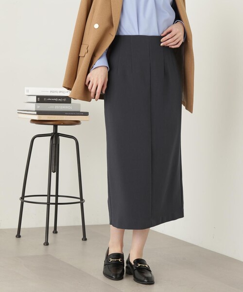 N.（N. Natural Beauty Basic）（エヌエヌナチュラルビューティーベーシック）の「【S Size Line】◆ダブルダーツタイトスカート（スカート・レディース・ホワイト/チャコール・SMALL/MEDIUM）」の3枚目の写真