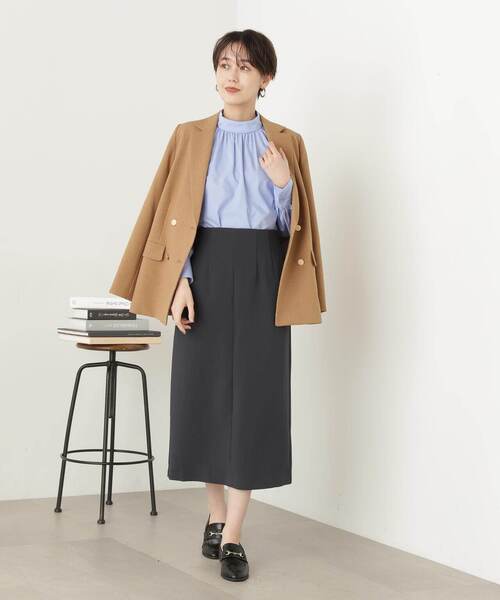 N.（N. Natural Beauty Basic）（エヌエヌナチュラルビューティーベーシック）の「【S Size Line】◆ダブルダーツタイトスカート（スカート・レディース・ホワイト/チャコール・SMALL/MEDIUM）」の5枚目の写真