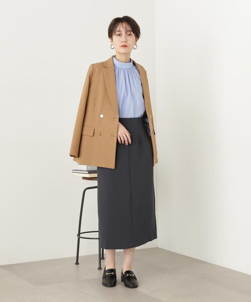 N.（N. Natural Beauty Basic）（エヌエヌナチュラルビューティーベーシック）の「【S Size Line】◆ダブルダーツタイトスカート（スカート・レディース・ホワイト/チャコール・SMALL/MEDIUM）」の6枚目の写真