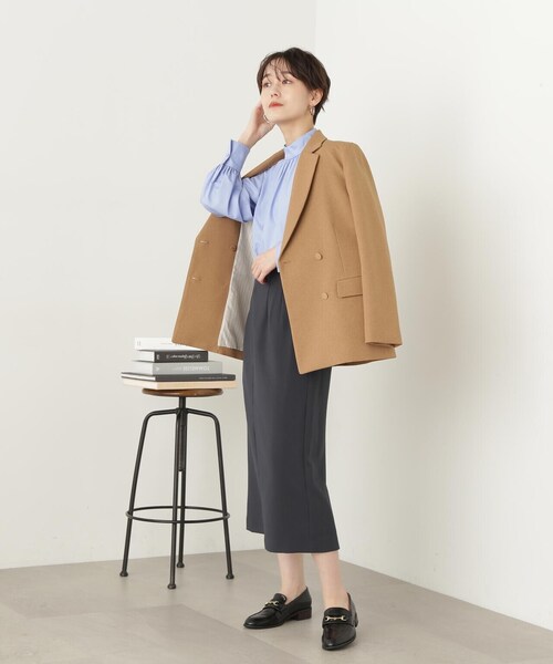 N.（N. Natural Beauty Basic）（エヌエヌナチュラルビューティーベーシック）の「【S Size Line】◆ダブルダーツタイトスカート（スカート・レディース・ホワイト/チャコール・SMALL/MEDIUM）」の8枚目の写真