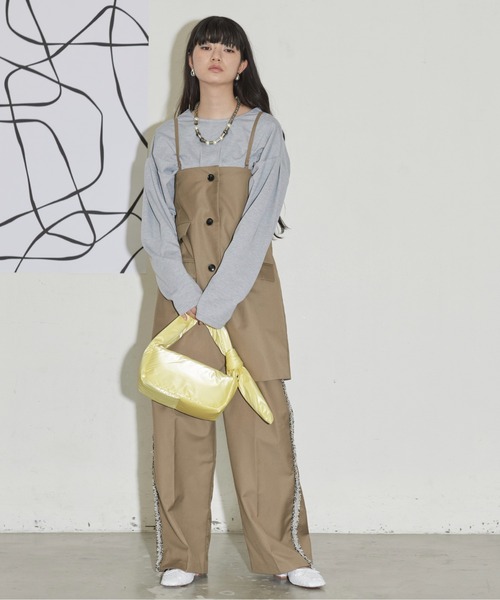 THE YOn(ザヨン)の「シャイニーナイロンノットハンドルパフバッグ(ハンドバッグ・レディース・ホワイト/シルバー/ピンク/イエロー・FREE)」の13枚目の写真