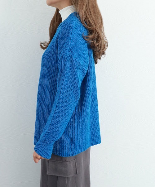Miniministore(ミニミニストア)の「ニットセーター レディース 長袖 秋冬(ニット/セーター・レディース・ピンク/ブラック/ブルー/グリーン/パープル/フューシャピンク・FREE)」の10枚目の写真