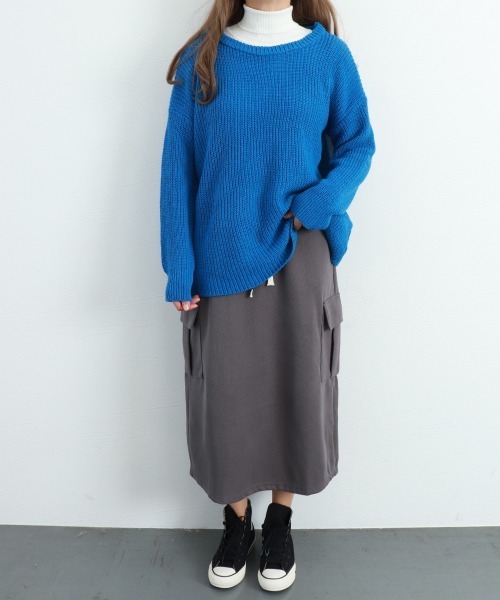 Miniministore(ミニミニストア)の「ニットセーター レディース 長袖 秋冬(ニット/セーター・レディース・ピンク/ブラック/ブルー/グリーン/パープル/フューシャピンク・FREE)」の11枚目の写真
