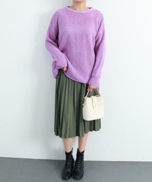 Miniministore(ミニミニストア)の「ニットセーター レディース 長袖 秋冬(ニット/セーター・レディース・ピンク/ブラック/ブルー/グリーン/パープル/フューシャピンク・FREE)」の14枚目の写真