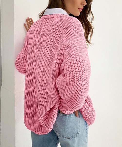 Miniministore(ミニミニストア)の「ニットセーター レディース 長袖 秋冬(ニット/セーター・レディース・ピンク/ブラック/ブルー/グリーン/パープル/フューシャピンク・FREE)」の15枚目の写真