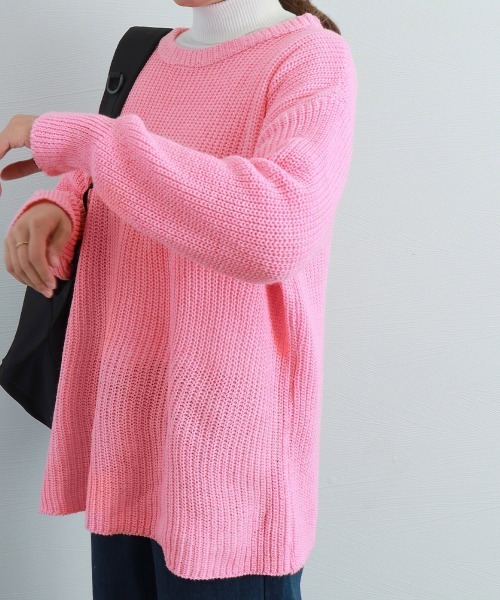 Miniministore(ミニミニストア)の「ニットセーター レディース 長袖 秋冬(ニット/セーター・レディース・ピンク/ブラック/ブルー/グリーン/パープル/フューシャピンク・FREE)」の17枚目の写真