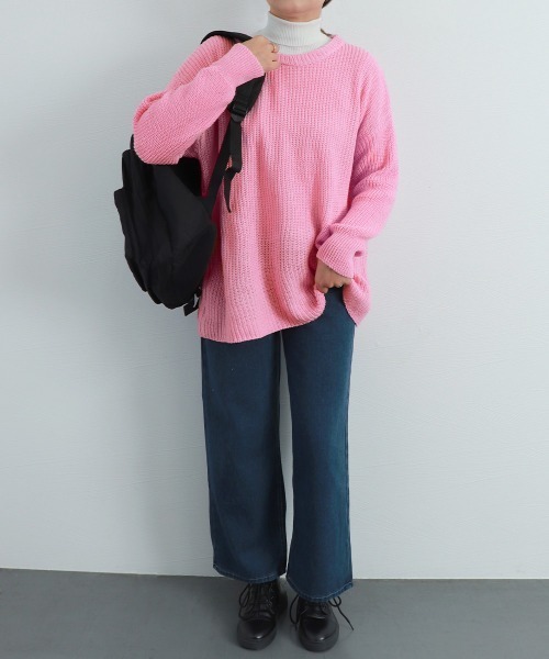 Miniministore(ミニミニストア)の「ニットセーター レディース 長袖 秋冬(ニット/セーター・レディース・ピンク/ブラック/ブルー/グリーン/パープル/フューシャピンク・FREE)」の18枚目の写真