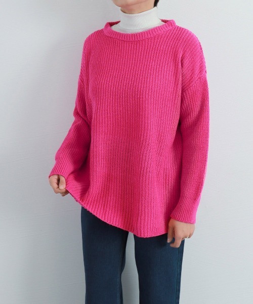 Miniministore(ミニミニストア)の「ニットセーター レディース 長袖 秋冬(ニット/セーター・レディース・ピンク/ブラック/ブルー/グリーン/パープル/フューシャピンク・FREE)」の19枚目の写真