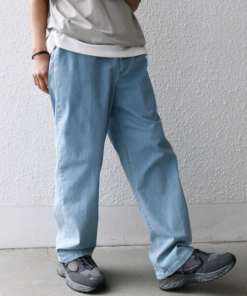 SHIPS any（シップス エニィ）の「SHIPS any: ベターコットン 1タック ストレッチ イージー バギー デニム パンツ◇（デニムパンツ・メンズ・ネイビー/ダークグレー/ブルー/グレー・MEDIUM/LARGE）」の4枚目の写真