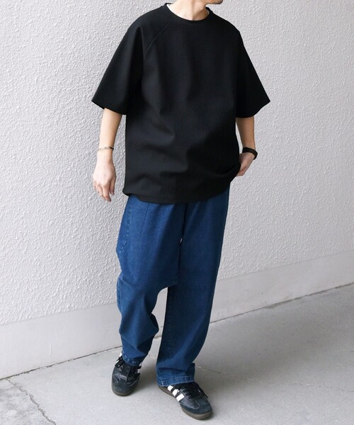 SHIPS any（シップス エニィ）の「SHIPS any: ベターコットン 1タック ストレッチ イージー バギー デニム パンツ◇（デニムパンツ・メンズ・ネイビー/ダークグレー/ブルー/グレー・MEDIUM/LARGE）」の20枚目の写真