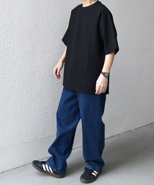 SHIPS any（シップス エニィ）の「SHIPS any: ベターコットン 1タック ストレッチ イージー バギー デニム パンツ◇（デニムパンツ・メンズ・ネイビー/ダークグレー/ブルー/グレー・MEDIUM/LARGE）」の21枚目の写真