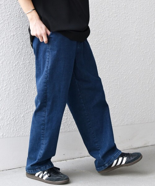 SHIPS any（シップス エニィ）の「SHIPS any: ベターコットン 1タック ストレッチ イージー バギー デニム パンツ◇（デニムパンツ・メンズ・ネイビー/ダークグレー/ブルー/グレー・MEDIUM/LARGE）」の22枚目の写真