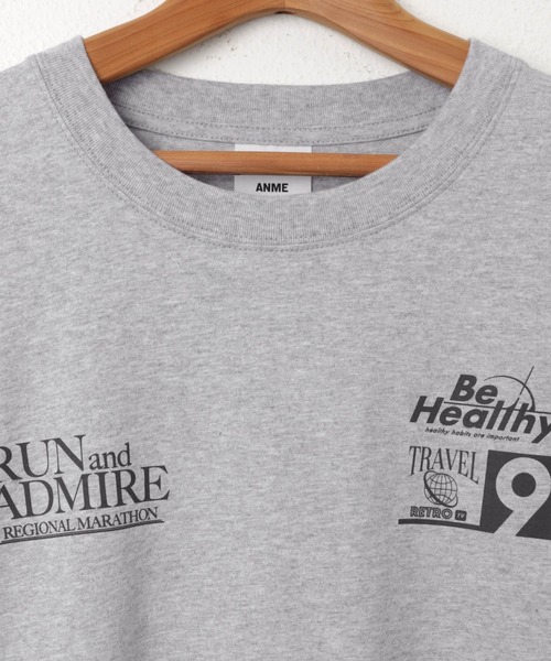 ANME(アンメ)の「企業ロゴプリント長袖Tシャツ(Tシャツ/カットソー・レディース・オートミール/チャコールグレー/グレー/オフホワイト/ネイビー・M/L)」の18枚目の写真