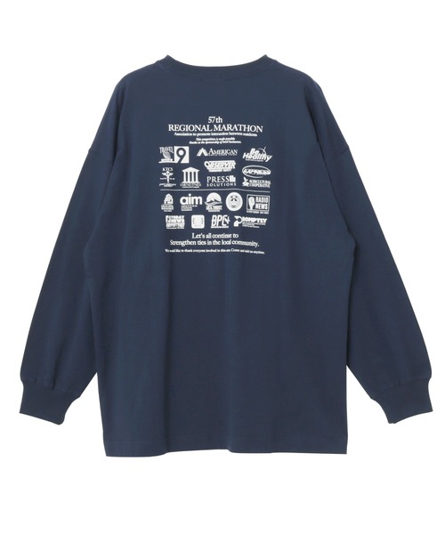 R&D.M.CO. ネイビー ロゴ長袖Tシャツ 新品、未使用品 長袖Tシャツ （胸ポケット付） K4022 1 ネービー| 作業服