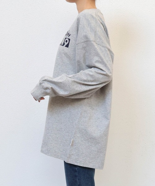 ANME(アンメ)の「企業ロゴプリント長袖Tシャツ(Tシャツ/カットソー・レディース・オートミール/チャコールグレー/グレー/オフホワイト/ネイビー・M/L)」の8枚目の写真