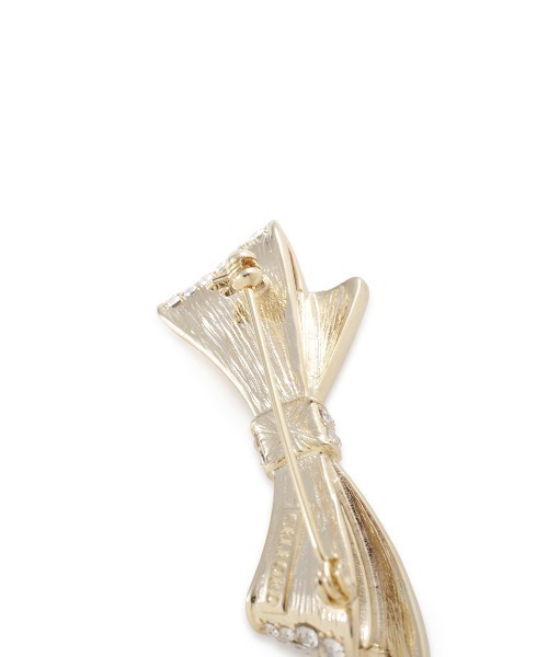 CELFORD（セルフォード）の「ビジューリボンブローチ（ブローチ/コサージュ・レディース・ゴールド/シルバー・FREE）」の5枚目の写真