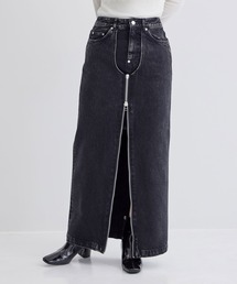 JOHN LAWRENCE SULLIVAN | 【JOHN LAWRENCE SULLIVAN/ジョンローレンスサリバン】WASHED DENIM ZIPPED LONG SKIRT/ウォッシュドデニムジップロングスカート/デニムスカート/JLSW-52 (デニムスカート)