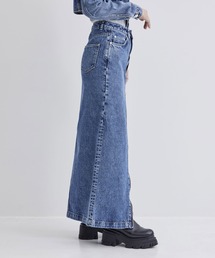 JOHN LAWRENCE SULLIVAN クラッシュデニムロングスカート黒 JOHN LAWRENCE SULLIVAN デニムスカート 「JOHN SULLIVAN/ジョン