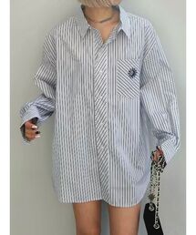 EVRIS | SUNNYストライプオーバーサイズシャツ(シャツ/ブラウス)