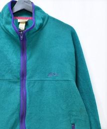 L.L.Bean | 【ヴィンテージ古着】90's L.L.Bean / エルエルビーン ロゴ刺繍 フルジップ フリースジャケット USA製(ブルゾン)