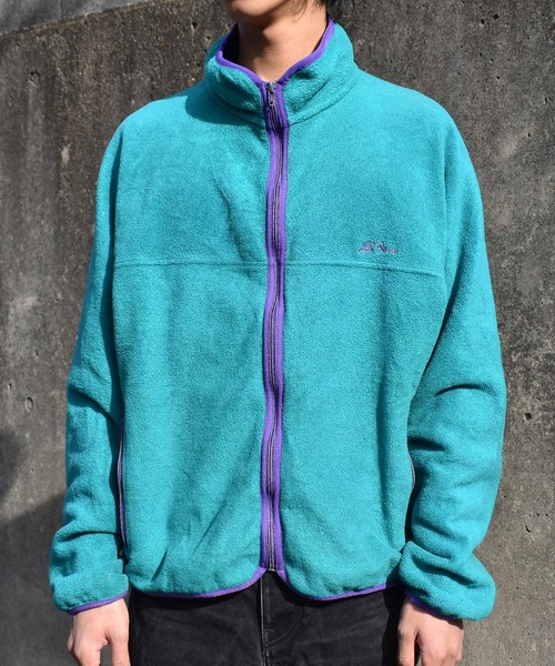 L.L.Bean(エルエルビーン)の「【ヴィンテージ古着】90's L.L.Bean / エルエルビーン ロゴ刺繍 フルジップ フリースジャケット USA製(ブルゾン・メンズ・グリーン・LARGE)」の5枚目の写真