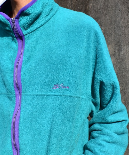 L.L.Bean(エルエルビーン)の「【ヴィンテージ古着】90's L.L.Bean / エルエルビーン ロゴ刺繍 フルジップ フリースジャケット USA製(ブルゾン・メンズ・グリーン・LARGE)」の3枚目の写真