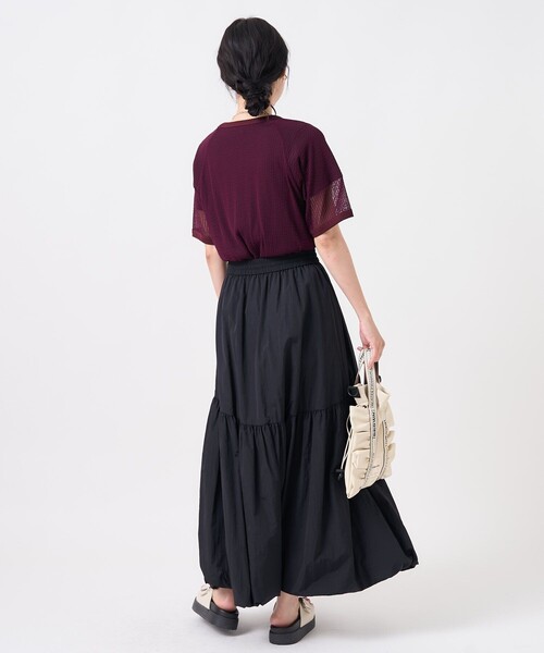 FREAK'S STORE（フリークスストア）の「パフバルーンスカート/フレアスカート（スカート・レディース・オフホワイト/ブラック/オリーブ/レッド・ﾌﾘ-）」の6枚目の写真