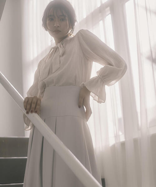 PROPORTION BODY DRESSING（プロポーションボディドレッシング）の「タックスカート / 1214120301（スカート・レディース・ピンク/オフホワイト/ブラック・X-SMALL/SMALL/MEDIUM）」の14枚目の写真