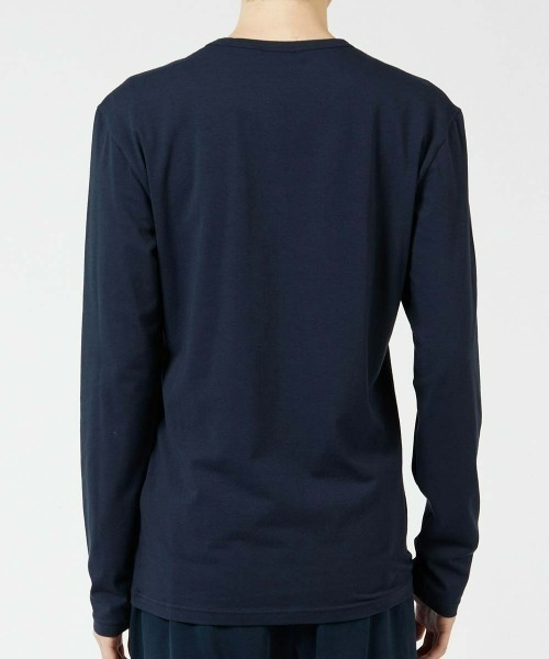 EMPORIO ARMANI（エンポリオアルマーニ）の「EMPORIO ARMANI メンズ BOLD MONOGRAM LONG T-SHIRT コットン ロングTシャツ EUサイズ 54087153（ルームウェア/パジャマ・メンズ・ネイビー/ブラック・S/M/L）」の5枚目の写真