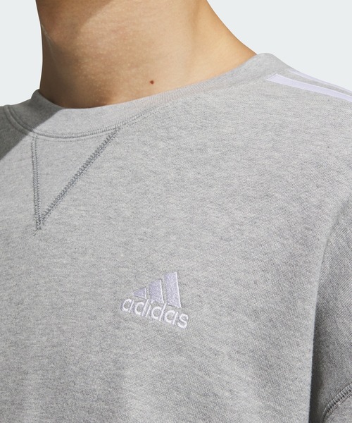 adidas（アディダス）の「エッセンシャルズ プラス ルーズフィット スリーストライプス フレンチテリー スウェットシャツ / トレーナー / アディダス adidas（スウェット・メンズ・グレー/ブルー/ブラック/グリーン/ベージュ/ネイビー/グリーン系その他/ブラウン・XX-SMALL/SMALL/X-SMALL/XX-LARGE/3XL/LARGE/MEDIUM/X-LARGE）」の16枚目の写真
