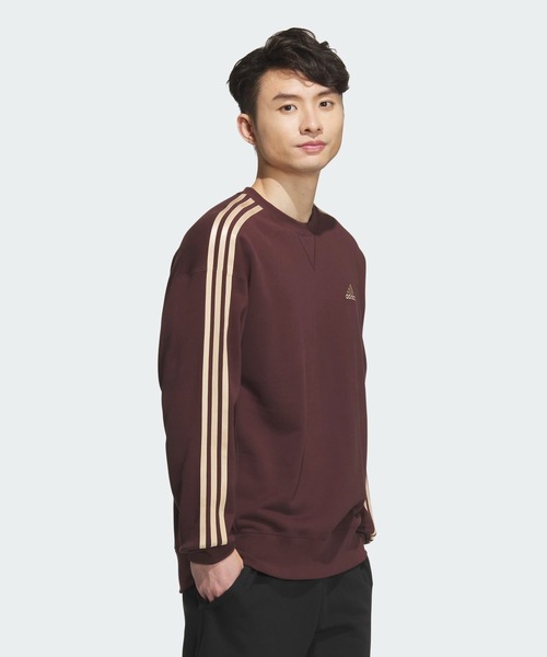adidas エッセンシャルズプラスルーズフィットスウェット 送料込 セール】エッセンシャルズ プラス ルーズフィット スリー
