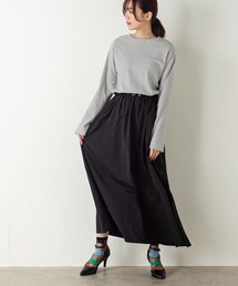 合わせ方に悩まない!一点で完成度の高いスタイリングを叶える大人リラクシードッキングワンピース
