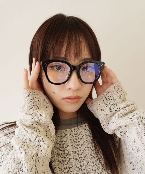 J!NS フォックス 伊達メガネ 度なし デミブラウン J!NS フォックス