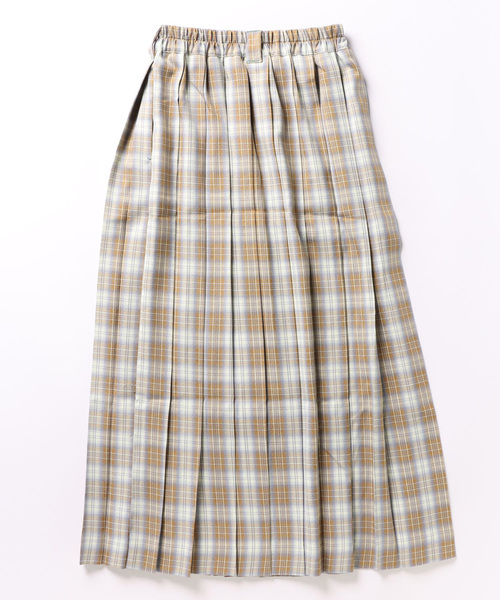 DOUBLE NAME（ダブルネーム）の「チェックワイドプリーツスカート（スカート・レディース・ネイビー系/ベージュ系・FREE）」の3枚目の写真