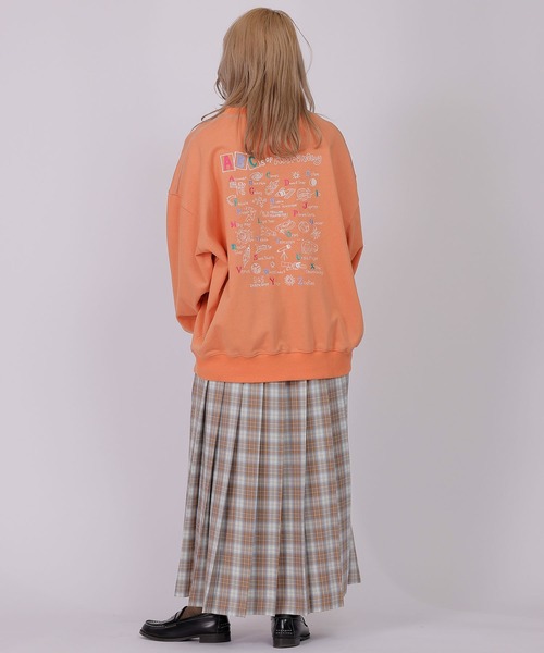 DOUBLE NAME（ダブルネーム）の「チェックワイドプリーツスカート（スカート・レディース・ネイビー系/ベージュ系・FREE）」の4枚目の写真