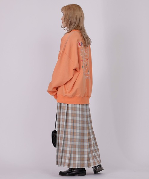 DOUBLE NAME（ダブルネーム）の「チェックワイドプリーツスカート（スカート・レディース・ネイビー系/ベージュ系・FREE）」の5枚目の写真