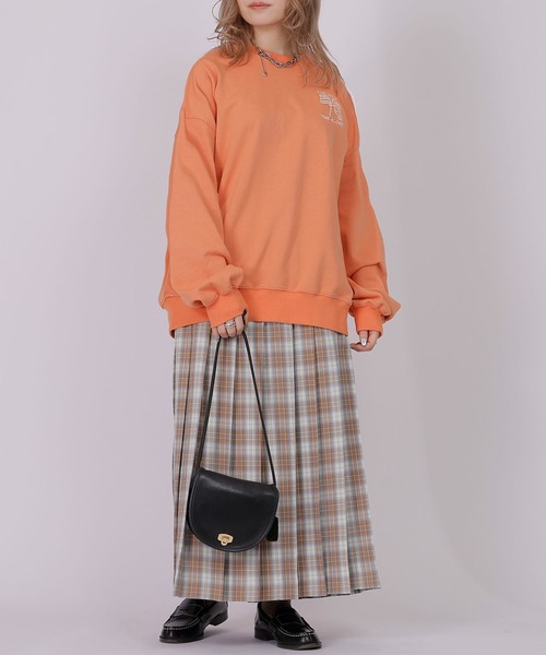 DOUBLE NAME（ダブルネーム）の「チェックワイドプリーツスカート（スカート・レディース・ネイビー系/ベージュ系・FREE）」の9枚目の写真