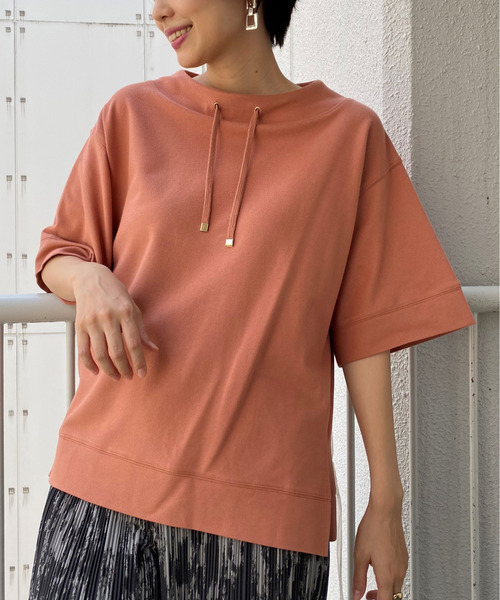 ikka（イッカ）の「【親子コーデ】鹿の子スピンドルプルオーバー（Tシャツ/カットソー・レディース・ブルー/オフホワイト/グリーン/ライトグレー/ネイビー/オレンジ・M/L/S）」の6枚目の写真