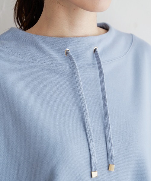 ikka（イッカ）の「【親子コーデ】鹿の子スピンドルプルオーバー（Tシャツ/カットソー・レディース・ブルー/オフホワイト/グリーン/ライトグレー/ネイビー/オレンジ・M/L/S）」の14枚目の写真