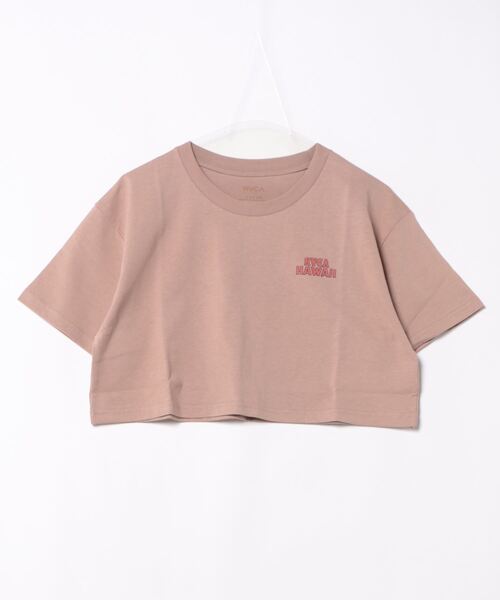 RVCA(ルーカ)の「RVCA レディース HAPPY HOUR ST Tシャツ 【2024年春夏モデル】/ルーカワンポイントロゴ半袖バックプリントクロップドTシャツ(Tシャツ/カットソー・レディース・ブルー系その他/アイボリー/レッド系その他・SMALL/MEDIUM)」の1枚目の写真